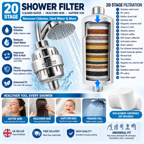 Stage shower filter vitamin - 20,