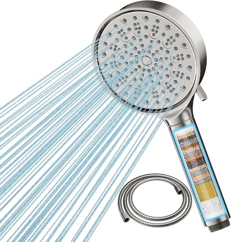 Hard water shower head - water, filter