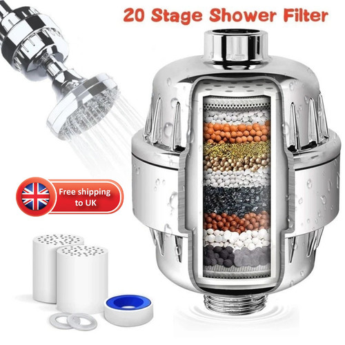 Shower water filter stage - shower,