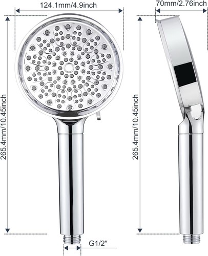 Hard water filter shower head - hard,