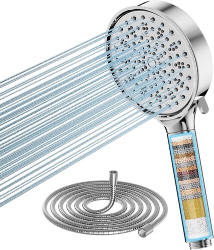 Filtered shower head hose - head, &