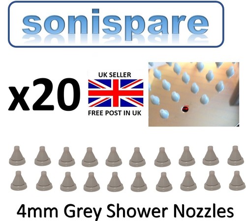 Shower nozzles grey - grey, rubber